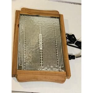 Vintage Jaxton Hot Buffet Walnut Hot Plate Model 600 Warming Tray Tested